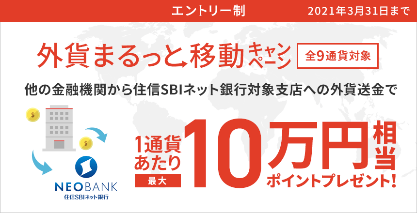 外貨まるっと移動キャンペーン Neobank 住信sbiネット銀行