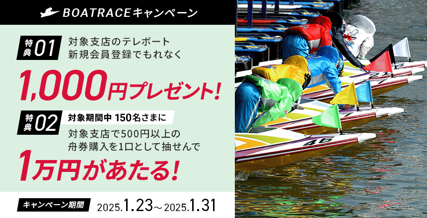 BOATRACEキャンペーン】 テレボートキャッシュバックキャンペーン