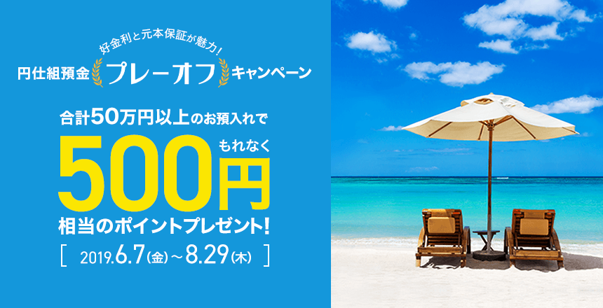 好金利と元本保証が魅力 円仕組預金 プレーオフ キャンペーン Neobank 住信sbiネット銀行