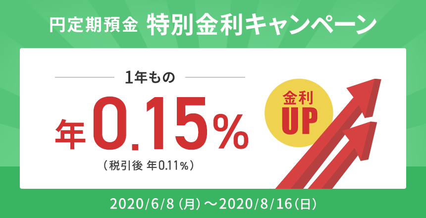 預金 2020 定期 キャンペーン