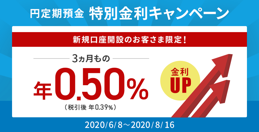 新規のお客さま限定 円定期特別金利キャンペーン Neobank 住信sbiネット銀行