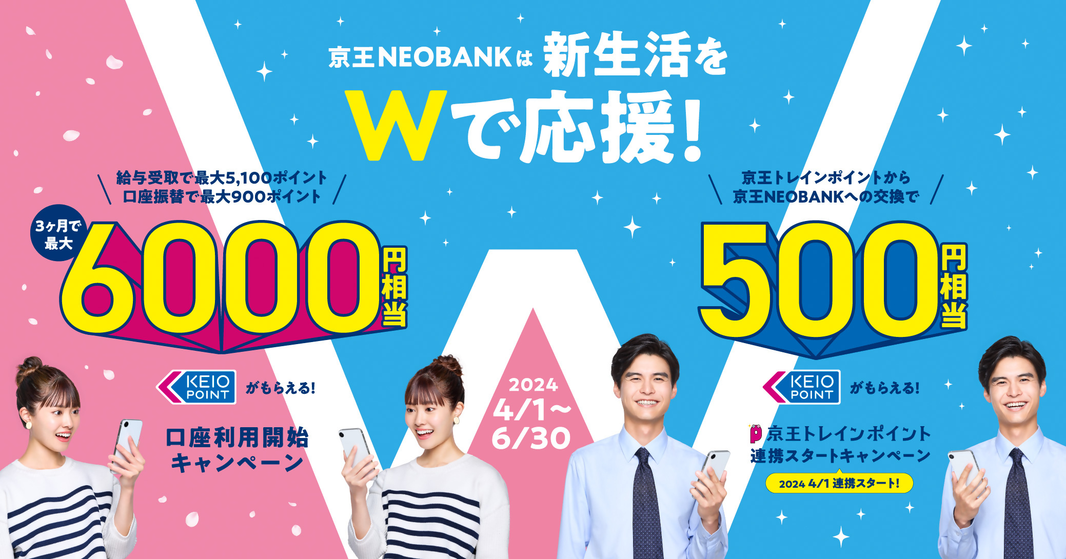 京王NEOBANKは新生活をWで応援！