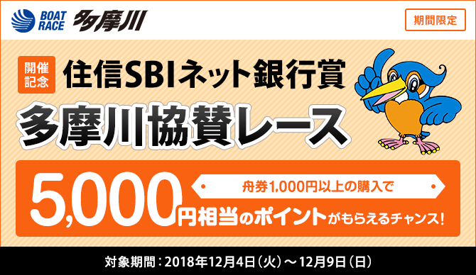 多摩川協賛レース開催記念キャンペーン