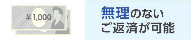 無理のないご返済が可能