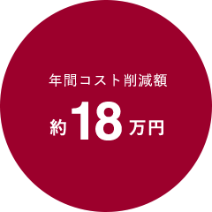 年間コスト削減額約18万円