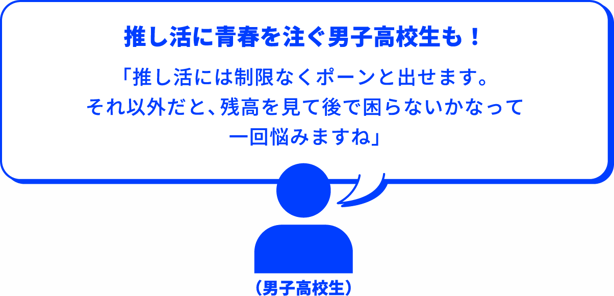 推し活に青春を注ぐ男子高校生も！ 「推し活には制限なくポーンと出せます。それ以外だと、残高を見て後で困らないかなって一回悩みますね」